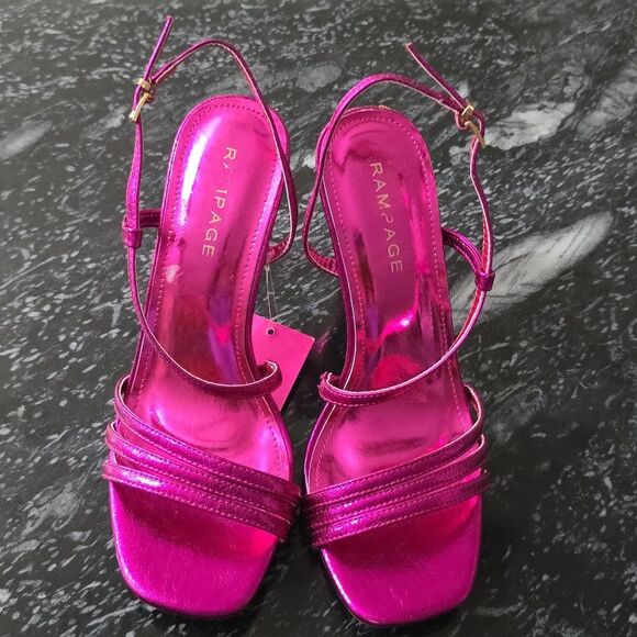 BRAND NEW RAMPAGE WOMEN'S STRAPPY HEELED OPEN TOE SANDAL R3 - Picture 2 of 16